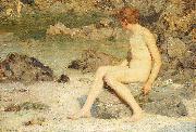 Henry Scott Tuke Cupid and Sea Nymphs oil painting